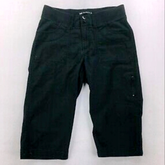 Lee Easy Fit Denim Black Cargo Stretch Capris Size 10 - Picture 1 of 4